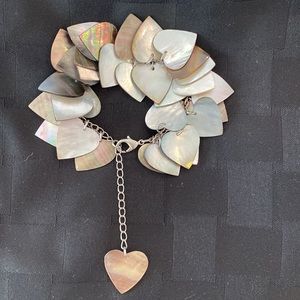 Heart shaped Abalone shell Bracelet
